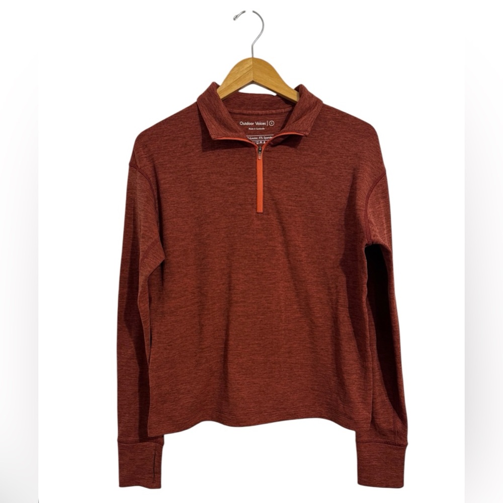 Outdoor Voices 1/4 Zip Pullover Fleece Sweater Sweatshirt Size Small